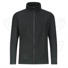 CORK Tam Fermuarlı Erkek Polar Sweatshirt Siyah