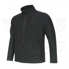 CORK Tam Fermuarlı Erkek Polar Sweatshirt Siyah