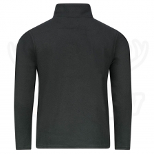 CORK Tam Fermuarlı Erkek Polar Sweatshirt Siyah