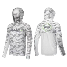 UV PERFORMANCE HOODIE SHIRT+NECK, FISH WAVE