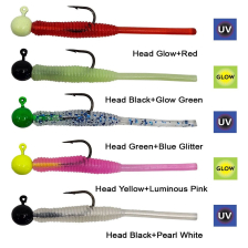 Kendo Hook Worm Jighead+Lrf Silikonu 1gr+4.5cm 5 Adet Head