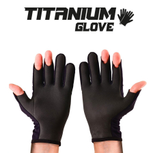 Pro Angler S24 Titanium Gloves Black Gold